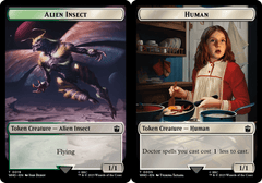Alien Insect (0019) // Human (0005) Double-Sided Token - Foil